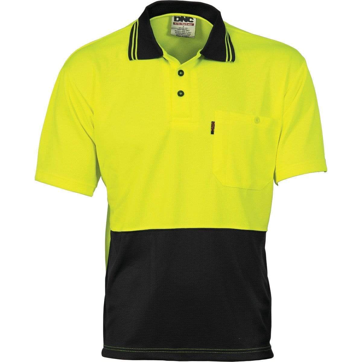 Dnc Workwear Hi-vis Two-tone Cool Breathe Short Sleeve Polo Shirt - 3811 Metro Workwear.